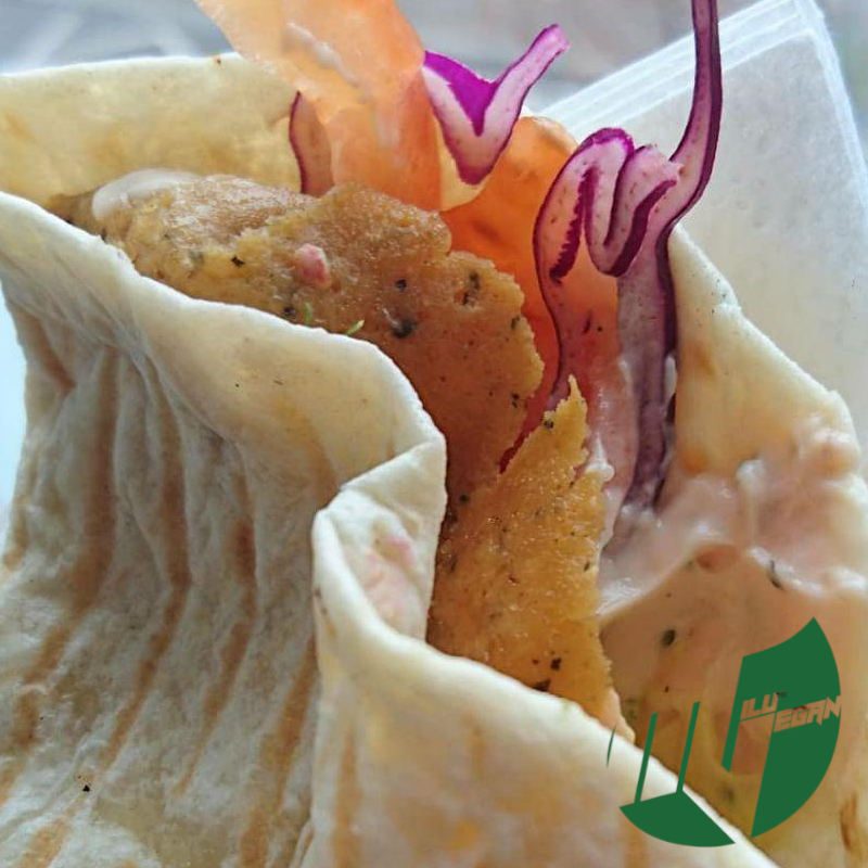 Veganer Doener Burger Wurst