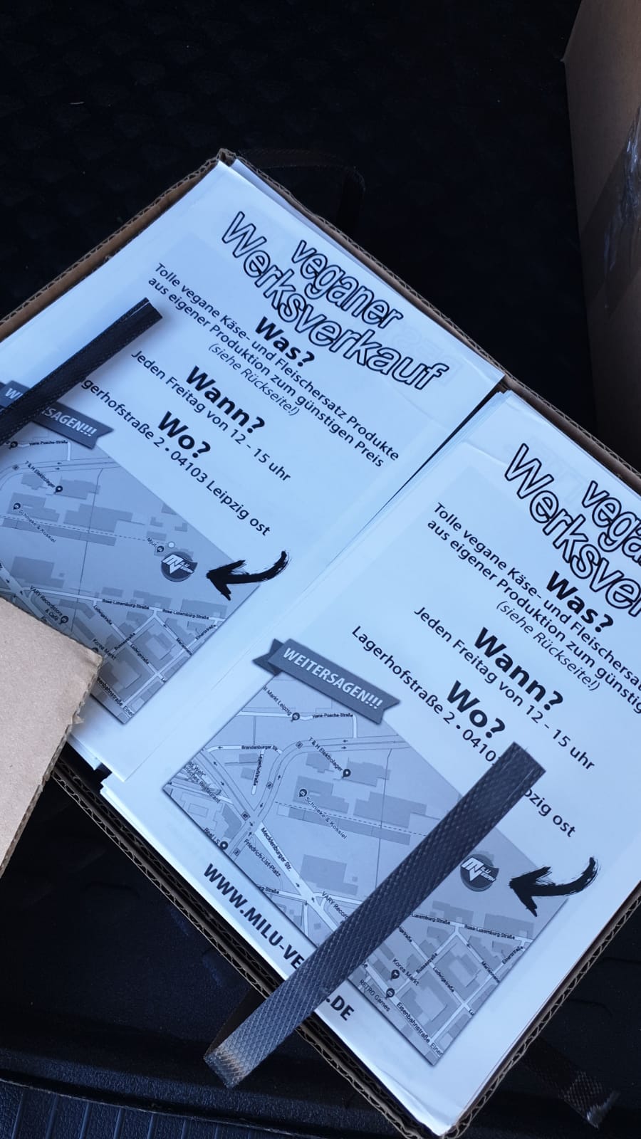 Werksverkauf Milu Vergan Neue Flyer