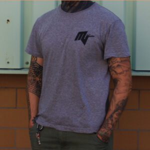 T-Shirt Milu vegan grau logo merch